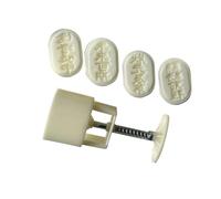 Hrtyvhin Juego de moldes para Pasteles de judías Verdes en Relieve, caracter Chino ABS de Calidad alimentaria, para Hornear y Hacer postres, Herramienta para Hornear en casa