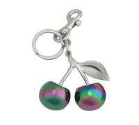 Hrtyvhin Llavero colgante con adorno de bolso de cerezas con innovadoras propiedades de cambio de color para los amantes de moderna Llavero con cerezas que cambia de color