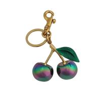 Hrtyvhin Llavero colgante con adorno de bolso de cerezas con innovadoras propiedades de cambio de color para los amantes de moderna Llavero con cerezas que cambia de color