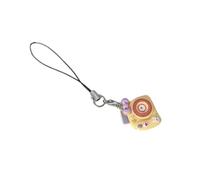 Hrtyvhin Llavero con diseño de macaron para cámara, de resina, 6 colores, para bolsos, llaves, regalos (120), multicolor, amarillo, Talla única