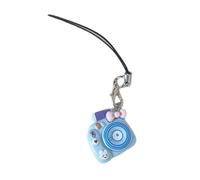 Hrtyvhin Llavero con diseño de macaron para cámara, de resina, 6 colores, para bolsos, llaves, regalos (120), multicolor, azul, Talla única