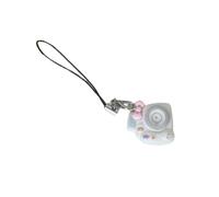 Hrtyvhin Llavero con diseño de macaron para cámara, de resina, 6 colores, para bolsos, llaves, regalos (120), multicolor, Blanco, Talla única