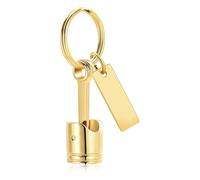 Hrtyvhin Llavero de pistón mecánico para cenizas de mascotas, recuerdo de metal, para cremación de mascotas, soporte para joyas, diseño de pistón, llavero de recordatorio