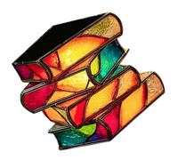 Hrtyvhin Macetas Decorativas con Pila de Libros para Plantas, diseño de bibliófilos Impresos en 3D, decoración de estantes de Oficina, macetero Decorativo de Resina para Libros