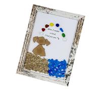 Hrtyvhin Marco conmemorativo de Perro de de mar Colorido, Decoraciones de Escritorio, Marco de Arte de de mar para pérdida de Mascota doméstica