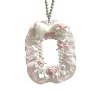 Hrtyvhin Moderno tarjetero de felpa "Angelic Wing" con elegantes diseños de encaje, portátil para estudiantes y entusiastas creativos, fundas de tarjetas de moda, a, Einheitsgröße