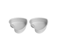 Hrtyvhin Moldes multiusos con forma de corazón, bandeja de aluminio para hornear, cocina, esencial para fácil limpieza y liberación de moldes para pasteles, 2 uds