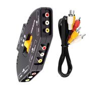 Hrtyvhin MultiInput - Caja de conmutador de vídeo, diseño compacto, fácil configuración para cine en casa y consolas de juegos