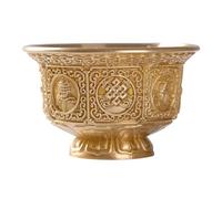 Hrtyvhin Ocho símbolos tibetanos culturales de la suerte, taza de ofrenda, cuenco de para uso devocional, decoración espiritual del hogar, artículos de ceremonia religiosa