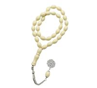 Hrtyvhin Práctica espiritual Tasbih Forma ovalada Perlas acrílicas Corona de oración Pulsera para mayor comodidad Herramienta de oración islámica Duradera Perlas de Rosario Islámico