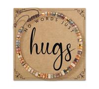 Hrtyvhin Pulsera ajustable de piedra tejida a mano con tarjeta de bendición disponible en varios diseños de colores para personalizar estilos Pulsera de materiales de piedra