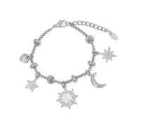 Hrtyvhin Pulsera con colgante de cruces, elegante color dorado o acero con brillantes diamantes de imitación, colgante con incrustaciones, lujoso y elegante