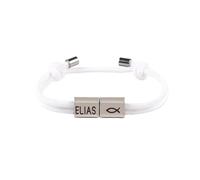 Hrtyvhin Pulsera Cristiana de cordón Trenzado Regalo de Bautismo para niños Cadena de muñeca de diseño Ajustable para confirmación de comunión Brazalete religioso Ajustable para niños