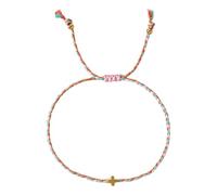 Hrtyvhin Pulsera cruzada de cuatro cuerdas de algodón de tormenta de colores en estilos bohemios que son adecuados tanto para hombres como para mujeres trajes elegantes