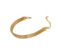 Hrtyvhin Pulsera de cadena de eslabones de malla Brazalete tejido de cadena de mano de Accesorios de joyería hechos a mano para mujeres Opciones de color personalizadas Cobre sostenible