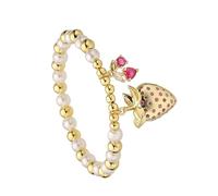 Hrtyvhin Pulsera de frutas única, perlas elásticas, estructura de cobre, ajustable para el presente y la vida cotidiana, joyas de mano con cuentas, Einheitsgröße, como se describe