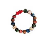 Hrtyvhin Pulsera de perlas hecha a mano, accesorio de moda, joyas elegantes para la prosperidad y el éxito, regalo para amigos y familiares, 12mm, como se describe