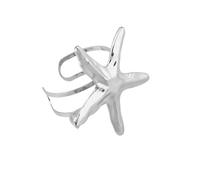 Hrtyvhin Pulsera minimalista inspirada en la costa con conchas y estrellas de mar, ajuste cómodo para todos los días o trajes de vacaciones, brazalete abierto ajustable para mujer, Einheitsgröße, como