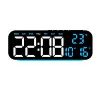 Hrtyvhin Reloj de Escritorio LED Multiusos con batería Recargable, Alarma, Reloj Led Esencial para hogar