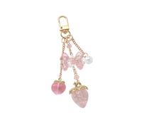 Hrtyvhin Resina única fruta llavero, aleación, lazos, colgante de bolsillo multiusos, regalo, colgante de teléfono móvil para ocasiones especiales, lazo de fresa, colgante de bolso de fresa, b, Talla