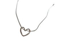 Hrtyvhin Sencillo con colgante de corazón a, joyería de cuello, para parejas jóvenes o amigos cercanos