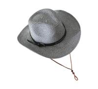 Hrtyvhin Sombrero de paja clásico Western Panamá con ala ajustable para actividades al aire libre y amantes de la moda, protección solar, Tíbet, Talla única
