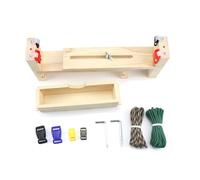 Hrtyvhin Soporte creativo de madera para manualidades de pulseras de Paracord para adolescentes y, fabricante de pulseras con 2 abrazaderas y caja de almacenamiento, soporte para tejido de madera