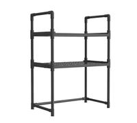 Hrtyvhin Soporte para microondas para encimera de Cocina, diseños Simples, Soporte para microondas, Estante de Almacenamiento Funcional para e Cocina, organizadores Blancos Resistentes