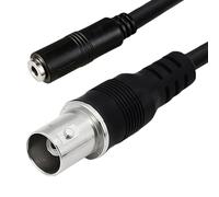 Hrtyvhin Sound Engineering - Cable convertidor BNC macho a hembra de 3,5 mm (1 m, con conexión de alambre de cobre)