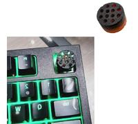 Hrtyvhin Tapa de llave de resina resiliente con carbón de abeja teclados tridimensionales para teclados claros Backnit