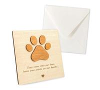 Hrtyvhin Tarjeta conmemorativa para cachorros de perro, adornos de madera para el escritorio y decoración de interiores, para consolar a los dueños de mascotas en duelo de madera