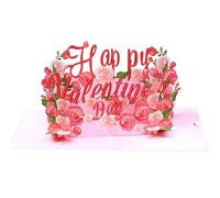 Hrtyvhin Tarjeta de Valentín 3D con sobre para marido, esposa, familia y amigos, aniversario, saludo del Día de Valentín 3D, saludo de amor