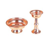Hrtyvhin Taza de Budismo Tibetano de Metal Hecha a Mano, Cuenco Budista para ofrecer Agua, Recipiente Ritual para adoración en, colección Cultural, Adorno de meditaciones