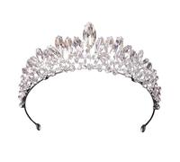 Hrtyvhin Temperamento Coronas de Diamantes Diademas Decoraciones Coloridas Aro para Cabello Llamativo Novia Ceremonia de Boda Diademas Metal para Hombres Rey de
