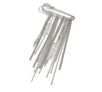 Hrtyvhin Tobillera de cristal brillante con clip para mujer, estilo punk hip hop, cadena para el tobillo, accesorio de cadena con remaches, tobillera con flecos