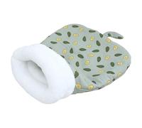 Hrtyvhin Warmth Winter Pet Sleep Bag Cama de Descanso para Gatos Lavable y cálida para Interiores Diseño de Tela Cama de Descanso con Estampado de Dibujos Animados Nido para Clima frío