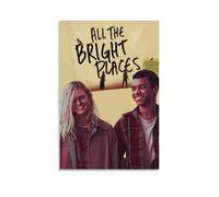 HRUERYWRBTT Póster estético de All The Bright Places para pared, lienzo vintage, pintura decorativa para sala de estar, dormitorio, decoración de 30 x 45 cm, estilo sin marco