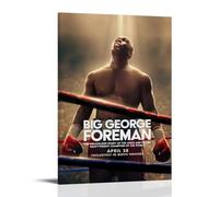 HRUERYWRBTT Póster estético de Big George Foreman para pared, lienzo vintage, pintura decorativa para sala de estar, dormitorio, decoración de habitación, 50 x 75 cm, estilo marco