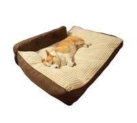 Hruile Cama grande para perro, cómoda, colchón para mascotas, lavable, duradero, cojín esponjoso para mascotas, almohada para sofá con parte inferior antideslizante para perros medianos a grandes (52
