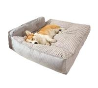 Hruile Cama grande para perro, cómoda, colchón para mascotas, lavable, duradero, cojín esponjoso para mascotas, almohada para sofá con parte inferior antideslizante para perros medianos a grandes (52