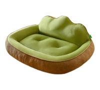 Hruile Sofá cama cómodo para perros, cama calmante para mascotas, bordes elevados, cojín rectangular para dormir, antideslizante, colchón para cachorros, almohada duradera para gatos medianos y perros
