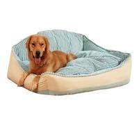 Hruile Sofá cama grande para perro, almohada calmante y cómoda, colchón mullido, antiansiedad, cojín para dormir para mascotas, para cachorros, perros medianos y grandes, extraíble y lavable (120 x 90