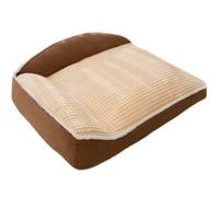 Hruile Sofá cama ortopédico grande para perro, almohada calmante antiansiedad para mascotas con refuerzo, cómoda y cálida y esponjosa con parte inferior antideslizante y funda lavable (80 x 60 x 23 cm