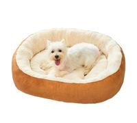 Hruile Sofá cama para perro, súper suave, colchón de jaula para mascotas, cómodo cojín de felpa para perro con parte inferior antideslizante, calmante y antiansiedad, cojín para dormir para cachorros