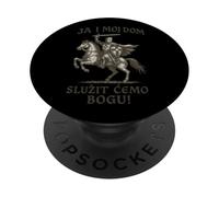 Hrvatska | Caballero croata cristiano PopSockets PopGrip Adhesivo