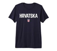 Hrvatska Croacia Bandera | Hombres Mujeres Niños Croacia Camiseta Premium