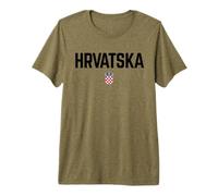 Hrvatska Croacia Bandera | Hombres Mujeres Niños Croacia Camiseta Premium