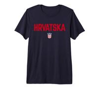 Hrvatska Croacia Bandera | Hombres Mujeres Niños Croacia Camiseta Premium