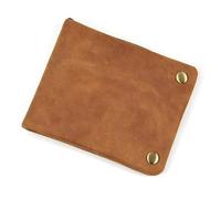 HRWLY Monedero de Cuero Vintage Crazy Horse, Monedero Corto de Cuero, Monedero clásico de Piel de Vaca, Monedero Informal