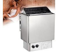 Hrxllb Calentador de Sauna eléctrico de 3-9 kW, 220 V/380 V, Estufa de Vapor seco con Controles Integrados, Temporizador de 3 h y Temperatura de 0 a 110 °C, para hogar, Hotel y SPA(380v,6KW)